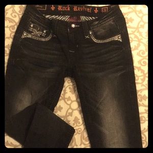 Barely worn rock revival jeans